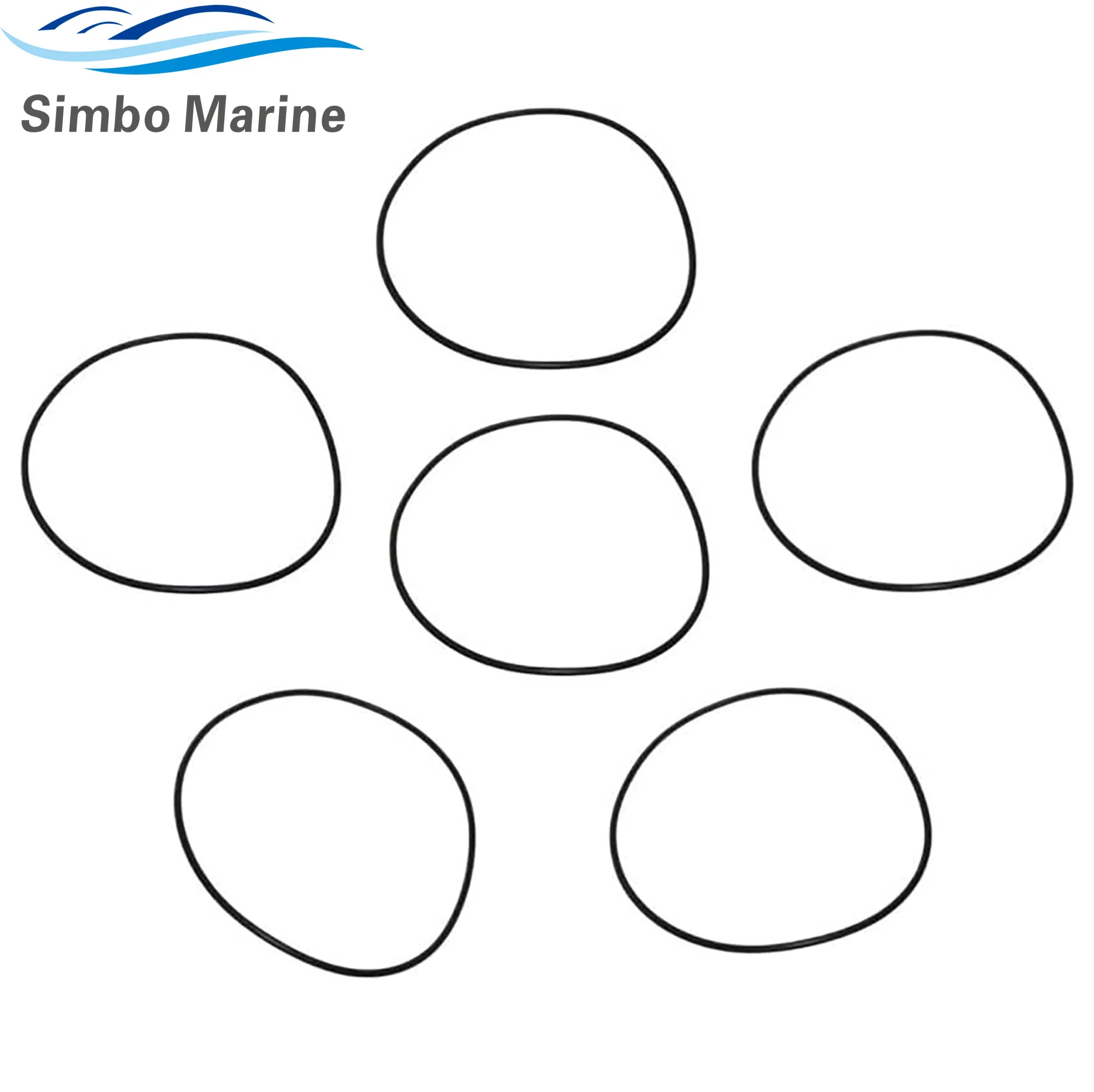 6 Pcs Cylinder Head O-Ring Fits for Johnson Evinrude V4 V6 90 To 200 HP Outboard Motor Replaces 0335523 0765554 Sierra 18-7110-9