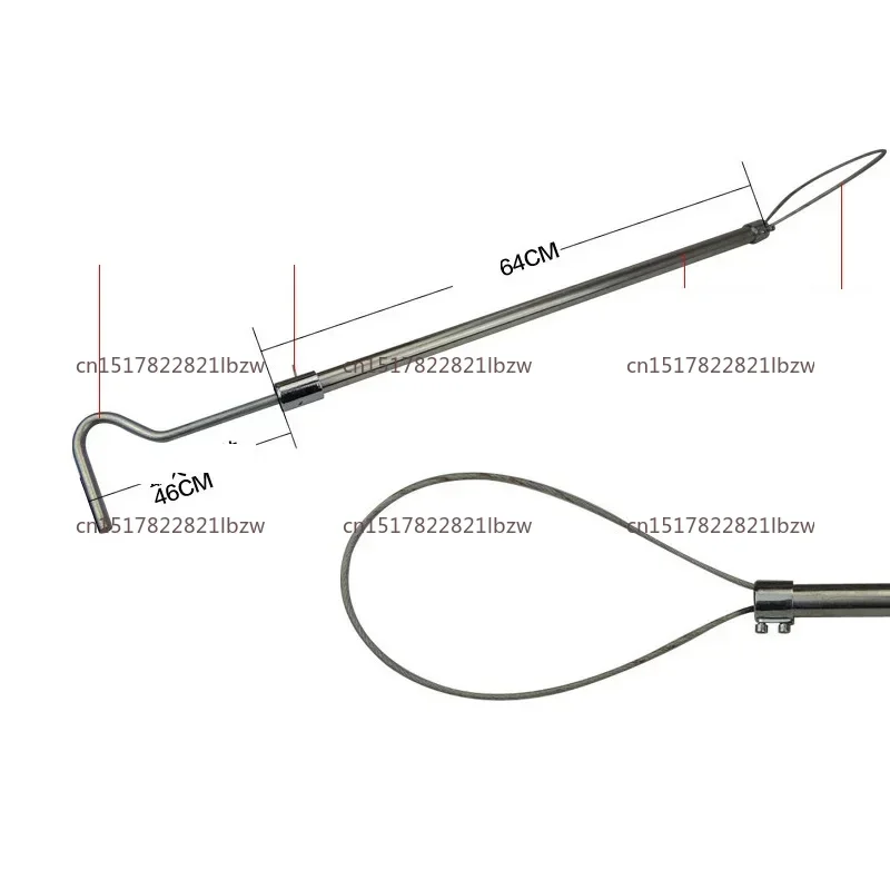 Stainless Steel Long Rod Set Pig Device Extended Stick Type Long Arm Veterinary Long-distance Baoding Device Pig Catcher