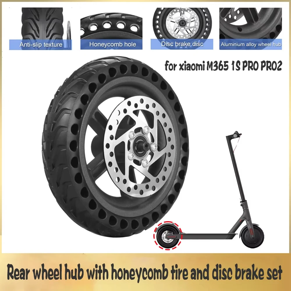 

Rear Tire Wheel Hub Tyre With Disc Brake Set Replacement Parts for Xiaomi Mijia M365 1S PRO PRO2 Electric Scooter Accessories