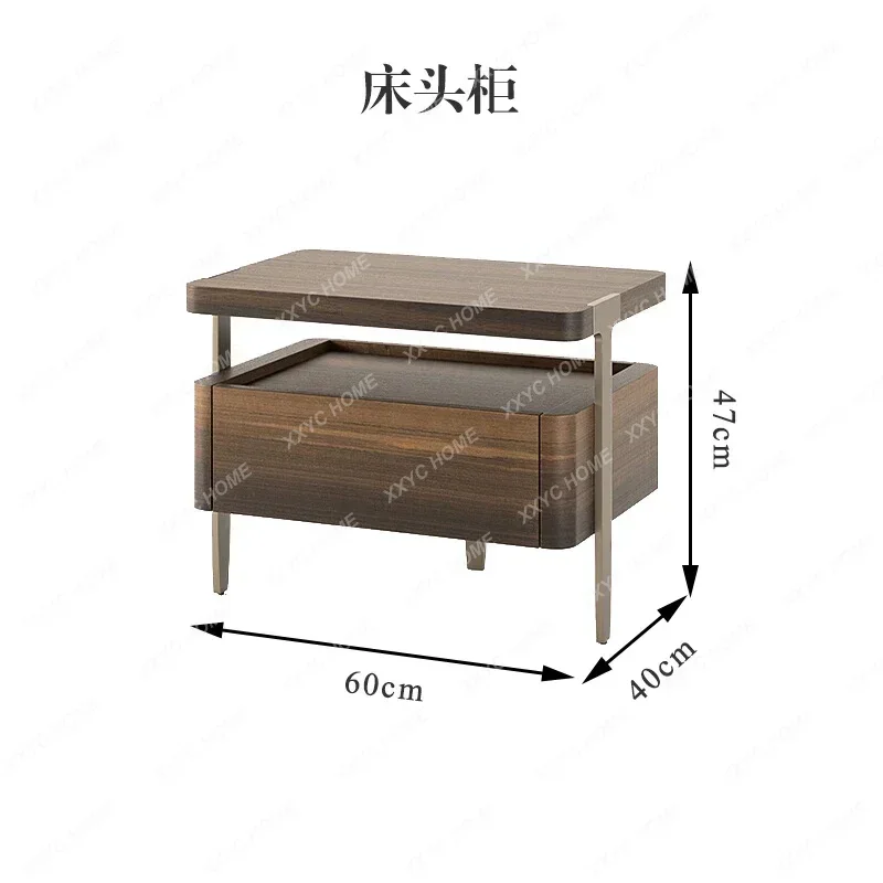 X-S   minimalist TV cabinet solid wood high-end model room audio and video cabinet light luxury stainless steel househol HG