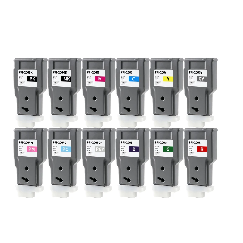 PFI206 PFI-206 Ink Cartridge Compatible for Canon iPF6400 iPF6450 iPF6400S iPF6450S iPF6400SE printer With Pigment ink With chip