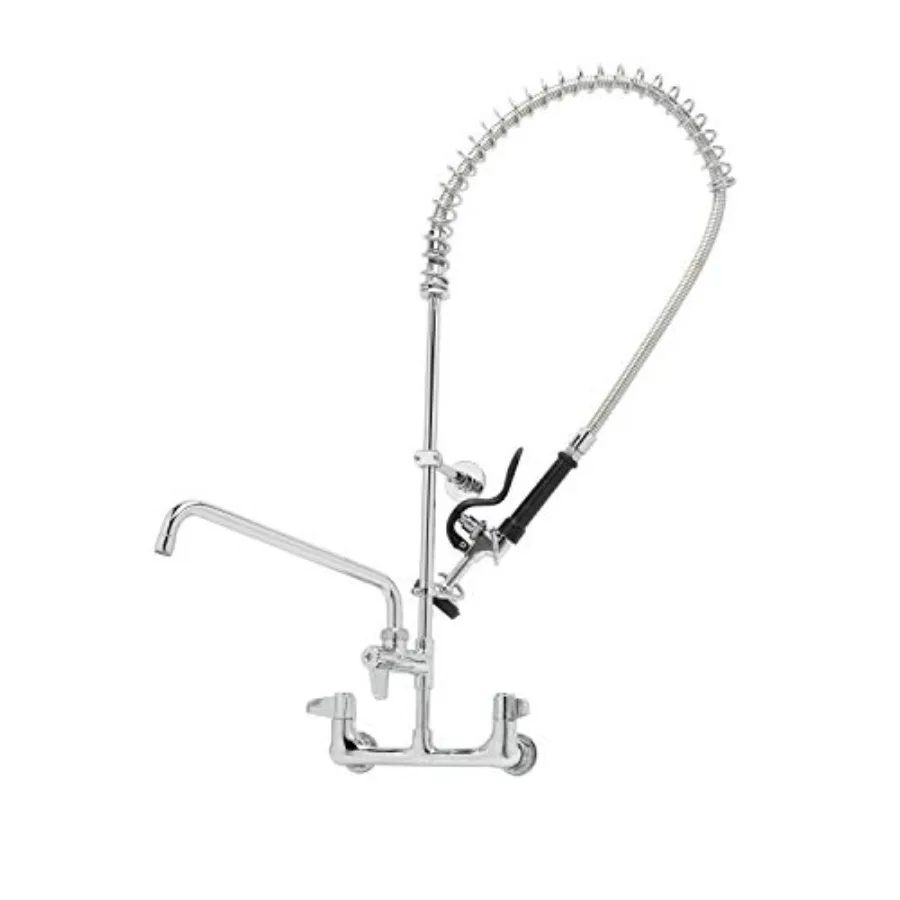 

Pre-Rinse Wall Mount Base with 8-Inch Centers, 6-Inch Wall Bracket and 12-Inch Add-On Faucet, gray