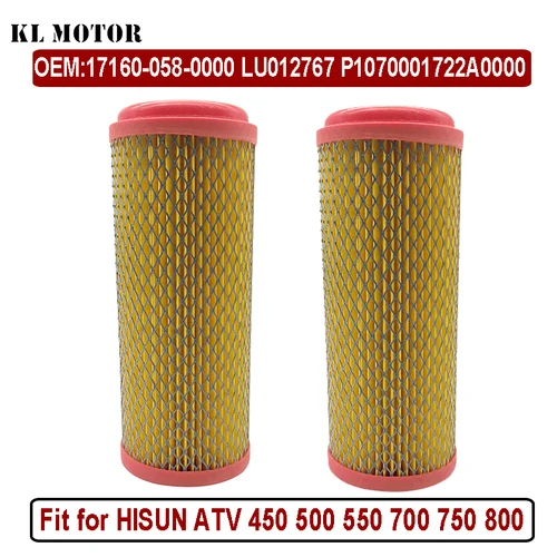 Imagen 1 del producto 2 uds filtro de aire HISUN para HISUN ATV 450 500 550 700 750 800cc HS500 HS700 HS800 17160-058-0000 LU012767 P1070001722A0000