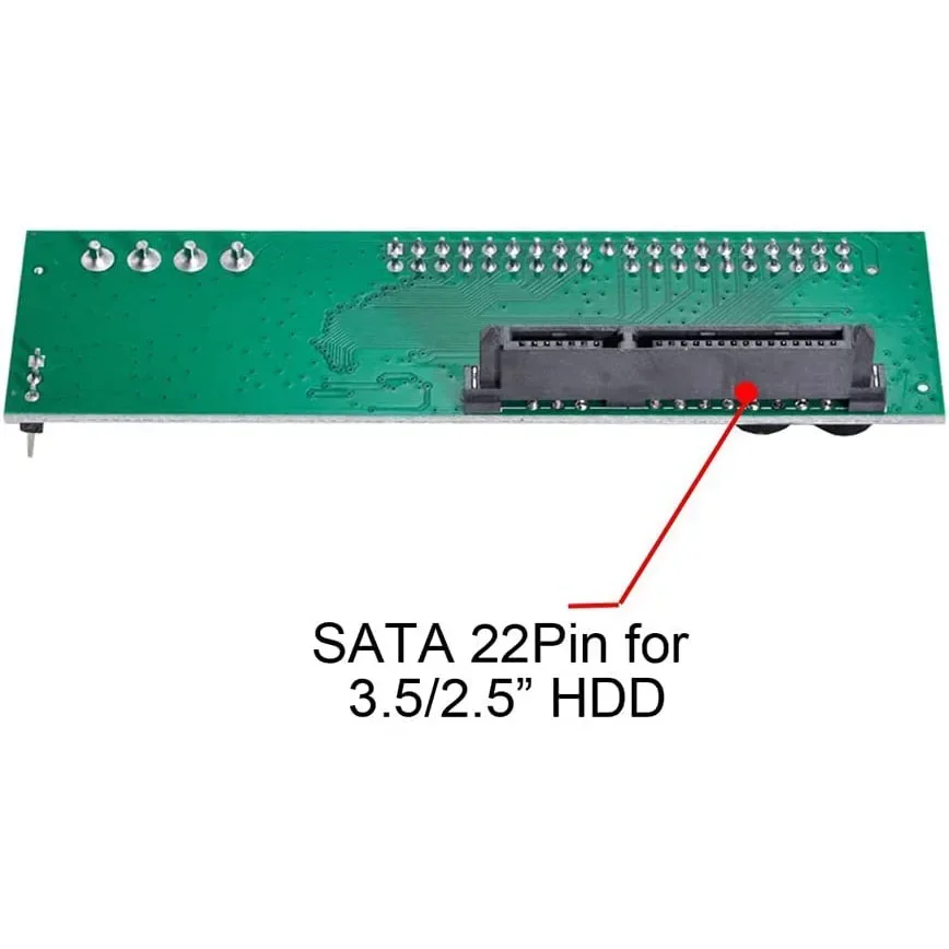 SATA-zu-IDE-Adapter-Konverter 2,5 Zoll SATA-Buchse zu 3,5 Zoll IDE-Stecker 40-Pin-Anschluss 1,5 Gbit/s unterstützt ATA 133 100 HDD CD DVD Seriell – Detail 11