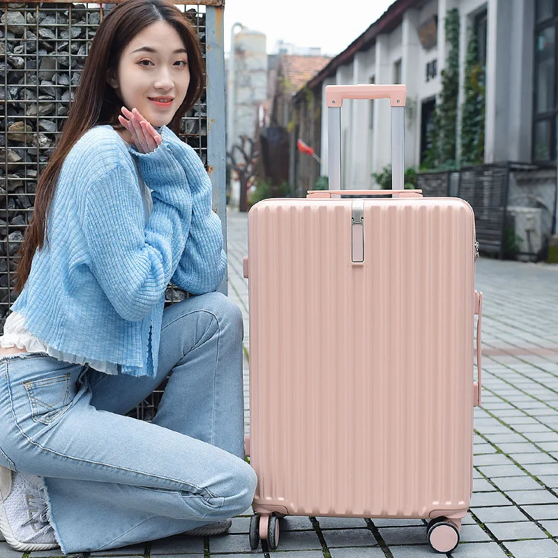 20/24'' Pure PC Luggage Set Large Capacity Trolley Case Women Student 24-Inch Travel Suitcase 20'' Password Boarding Box