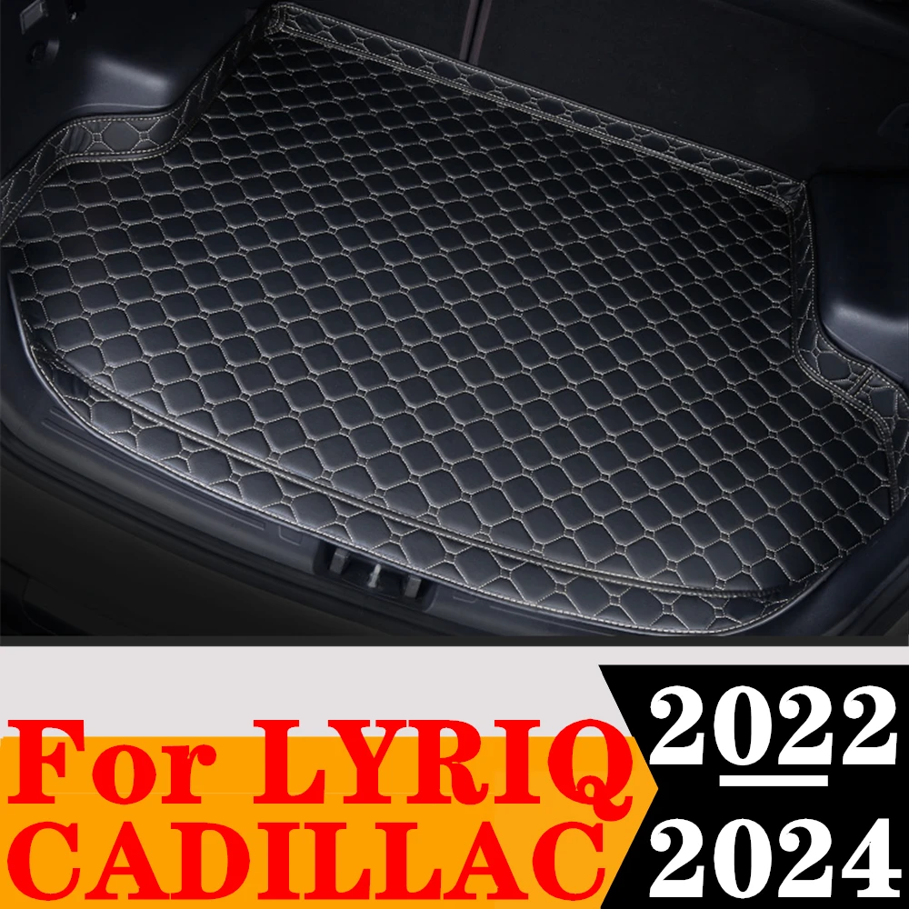 

Высококачественный коврик для багажника автомобиля Cadillac LYRIQ 2024 2023 2022, багажник багажника, Задняя подкладка для груза, ковер, защитные крышки, детали