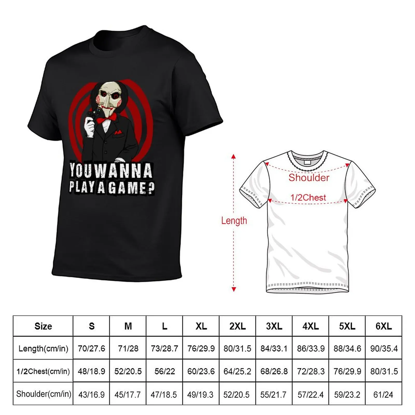 Billy - You wanna play a game? T-Shirt custom t shirt aesthetic clothes graphics mens t shirts top quality