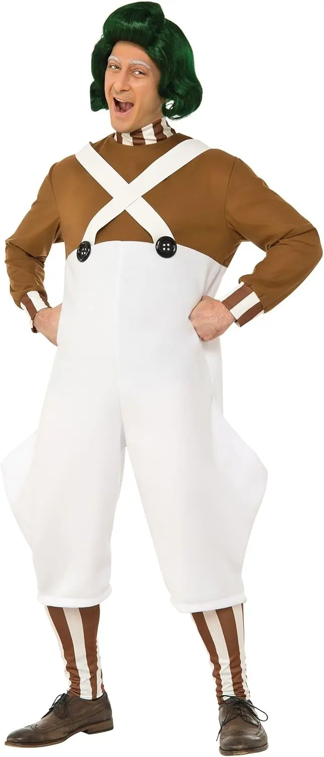 

Deluxe Oompa Loompa Costume for Men, Inspired by Chocolate Factory, Perfect for Halloween Parties