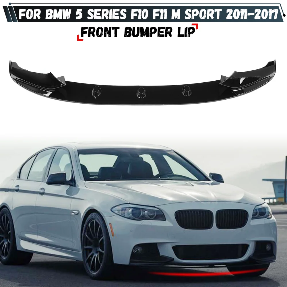 Car Front Bumper Lip Spoiler Splitter Diffuser Bodykits Tuning For BMW 5 Series F10 F11 520 523 525 535 530 M Sport 2011-2017