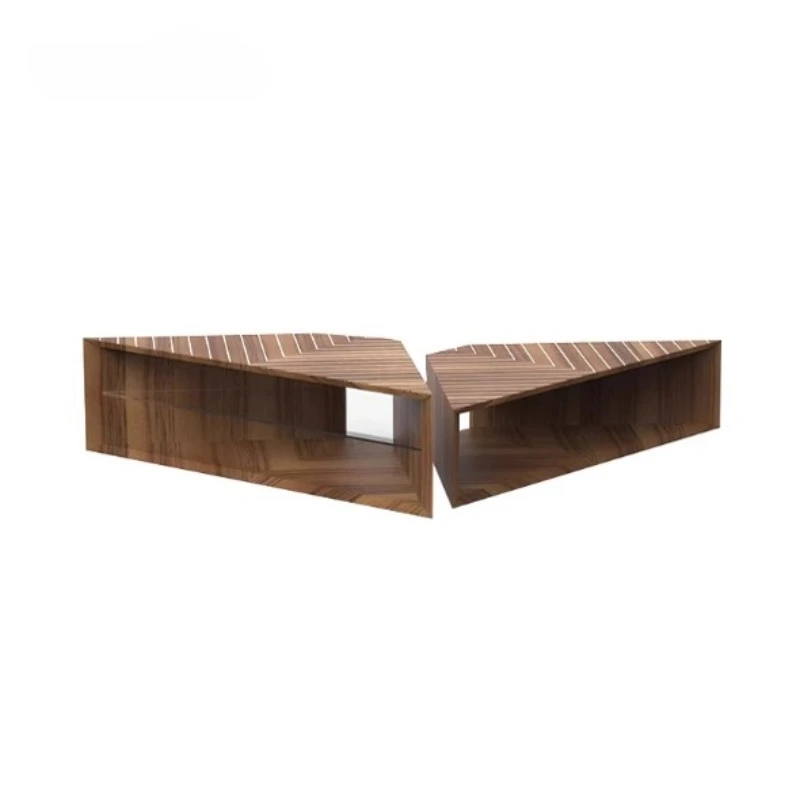 

Minimalist triangular coffee table combination round living room small apartment sofa side table