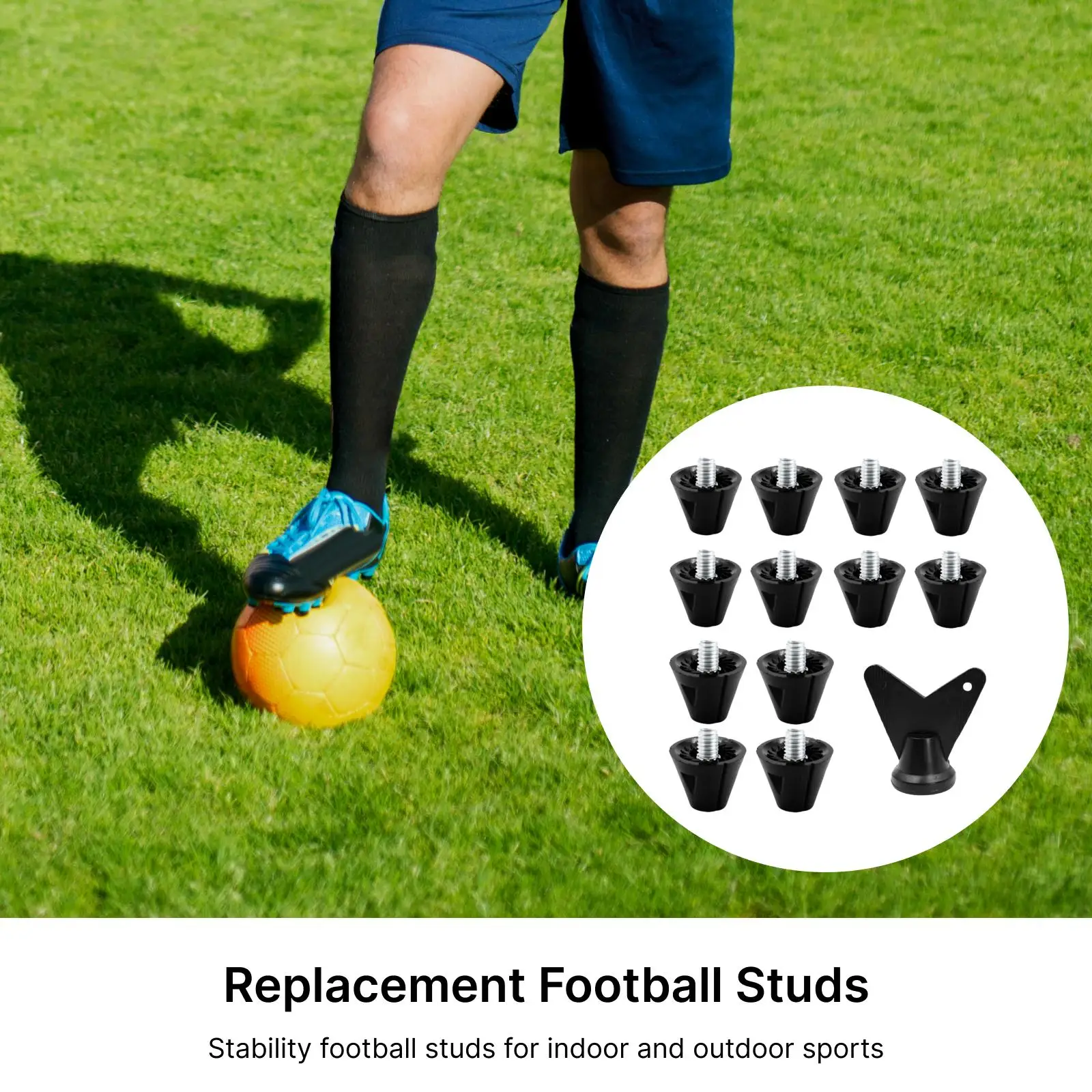 Non Slip Football Boot Studs Plastic Metal Soccer Shoe Spikes Screw in Sports Cleats for Training and Play