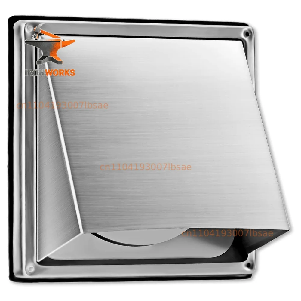 Hot sale 5-Inch External Extractor Wall Vent Cushioned Non Return Flap, Stainless Steel Outside Dryer Vent Covers for House