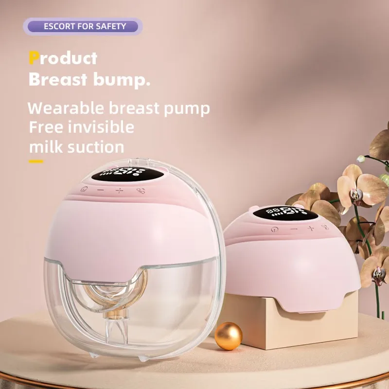 IMBABY Wearable Breast Pump | Hands-Free Invisible, Quiet Strong Suction W/ Vibration Massage | Portable Breast Pump for Moms