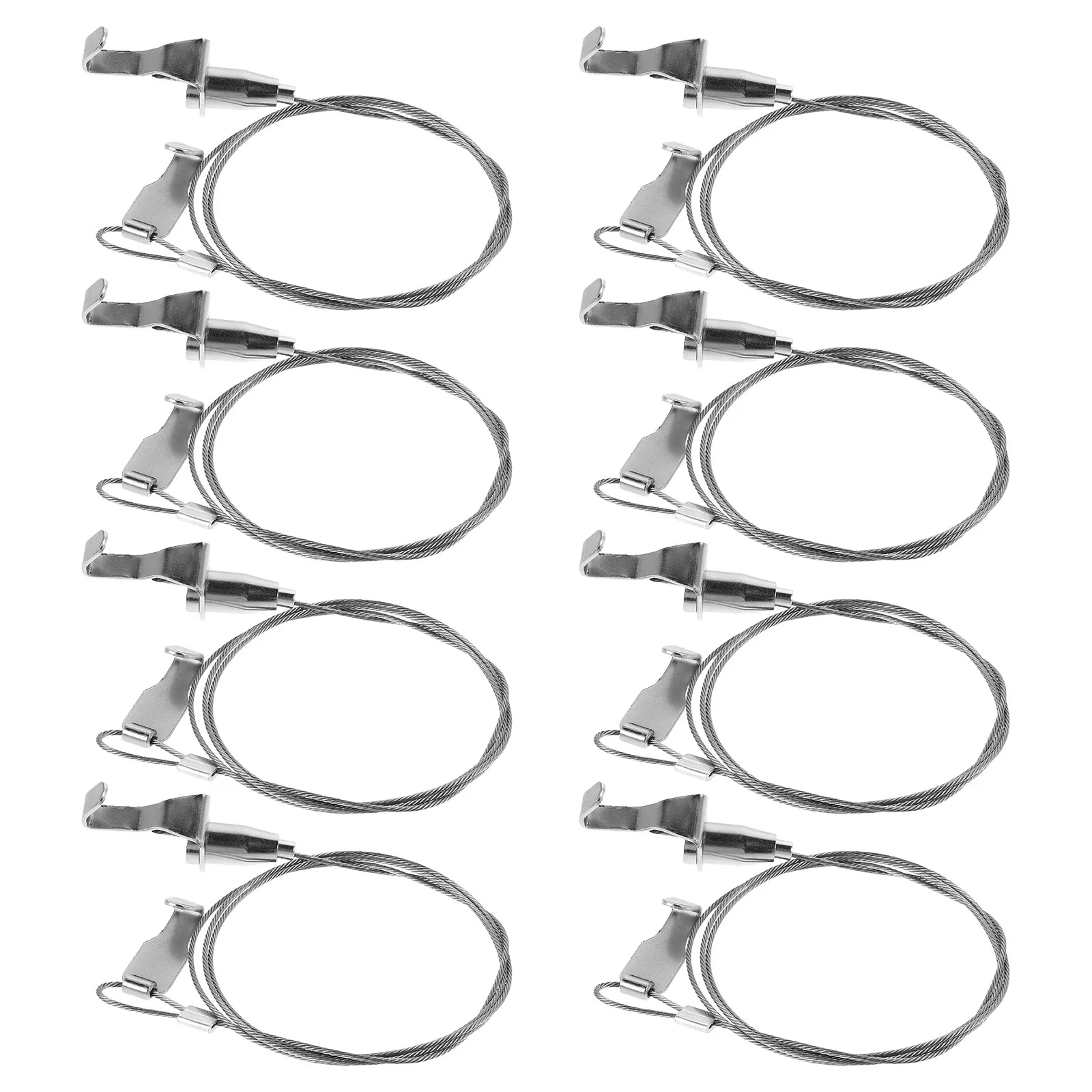 8Sets Picture Hanging Hooks Adjustable Art Hanging Hardware Heavy Duty Wire Rail System for Frames Mirrors Exhibition Display