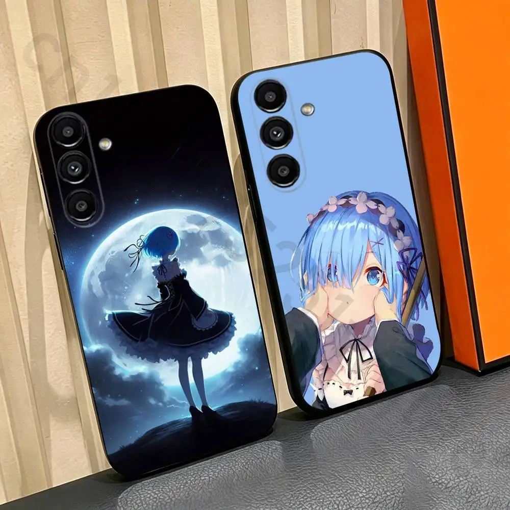 Rem R-Re Anime Z-Zero Phone Case For Samsung Galaxy A13,A21s,A22,A31,A32,A52,A53,A71,A80,Soft Black Shell