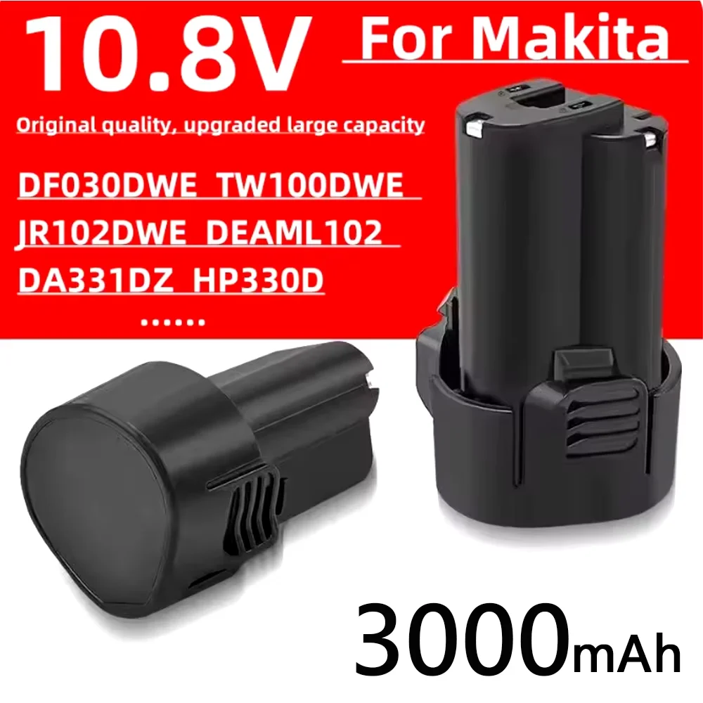 

Литий-ионный аккумулятор 10,8 В, 3000 мАч, реальная емкость для Makita BL1013 BL1014 BL 1013 BL 1014 LCT203W 194550-6 194551-4 195332-9 DF030D