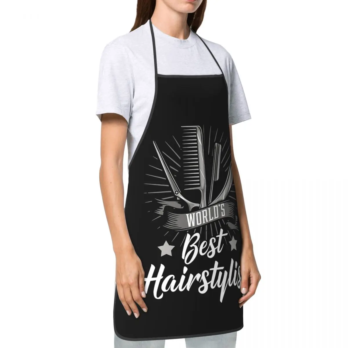 Bib Best Hairstylist Aprons for Men Women Unisex Chef Cooking Kitchen Barber Hairdresser Scissors Tablier Cuisine Gardening