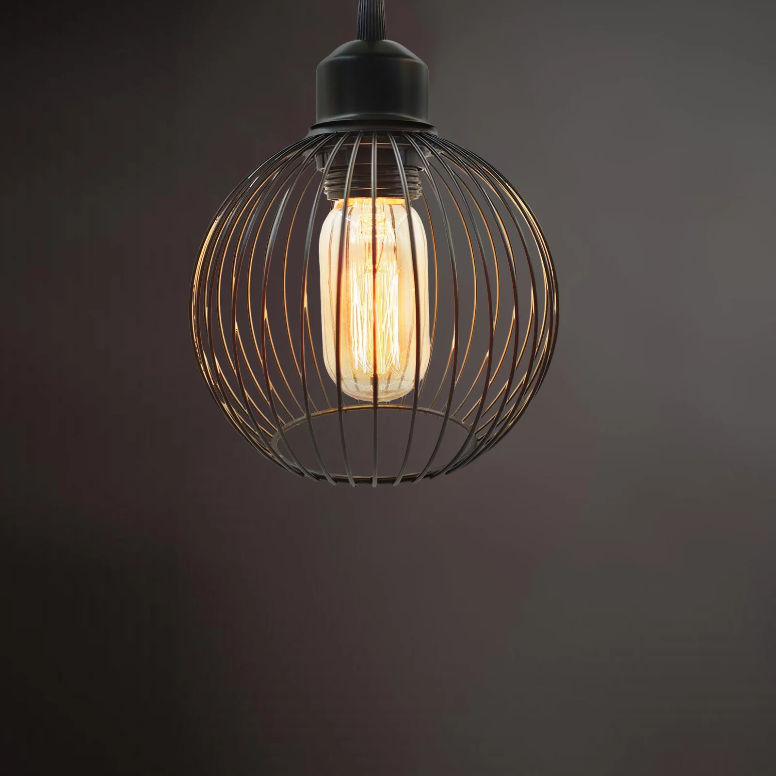 

Винтажный абажур из железной проволоки с полым дизайном, простая установка, сменный чехол для лампы для подвесных светильников, декор в ретро-стиле