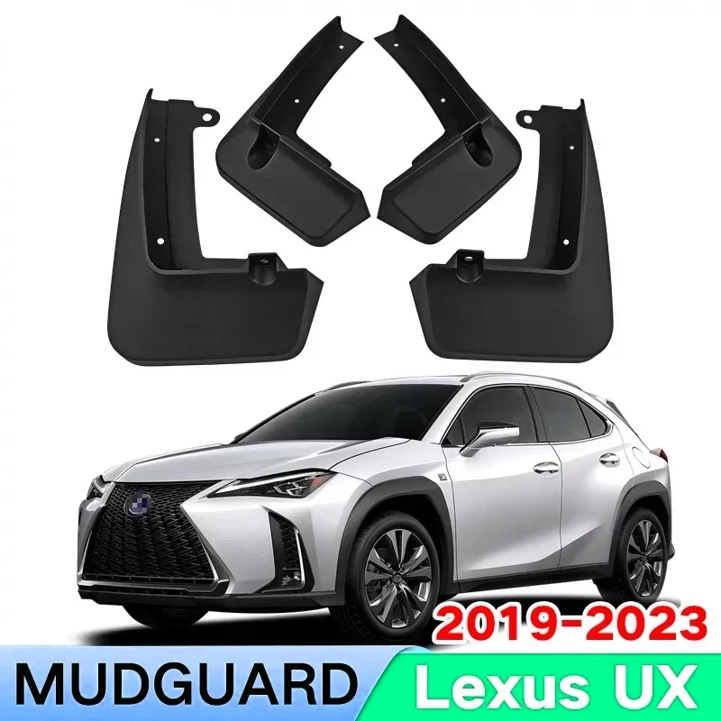 Mud Flaps For Lexus UX UX200 UX250h HYBRID 2019-2023 2022 Splash Guards Fender MudFlaps Front Rear Mudguards Car Accessories