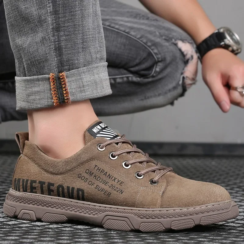 Pig Leather Casual Shoes for Men Luxury Sneakers Designer All-Match Four Seasons Retro Low Top Walking Men's Shoes Hiking Shoes