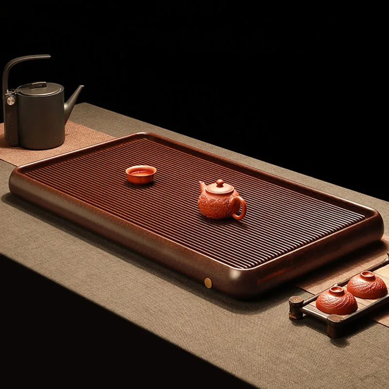 

Прямоугольный чайный поднос для гостиной и кухни, длинный китайский поднос с дренажем для офиса, роскошные подносы для дома и декора