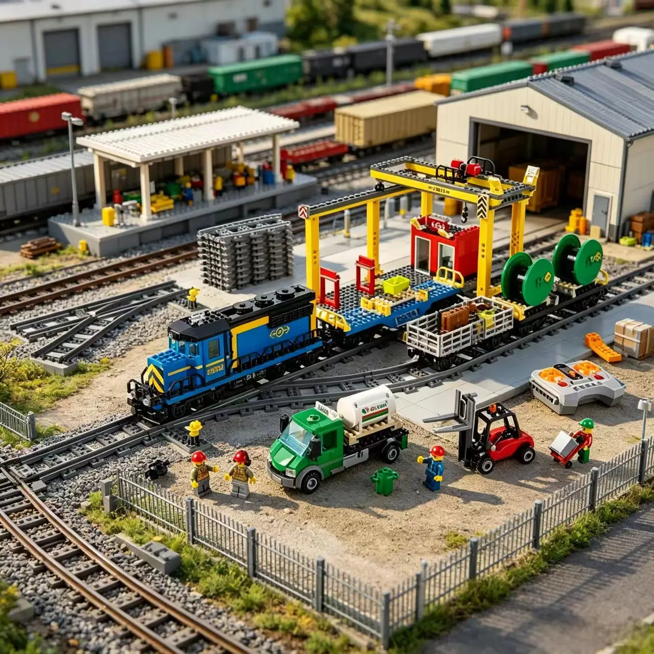 

Compatible with 60052 Cargo Train Building Block NEW MOC Display Train Brick Toy Remote Control Model Christmas gift 02008