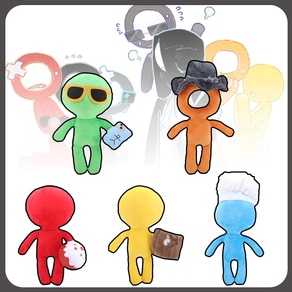 Cute Alan Becker Gamer Yellow Chef Blue Influencer Green Baker Red Sheriff Second Coming Plush Toy Perfect for Fan Birthday Gift