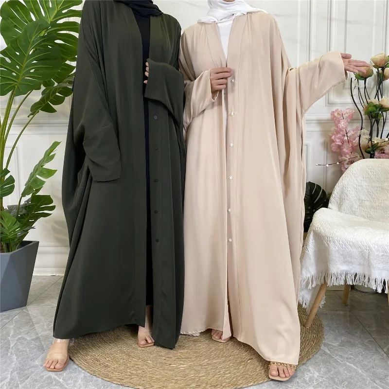 

New Muslim Elegant Abaya African Black Dress With Buttons Dubai Long Woman Evening Robe Kaftan Moroccan Wedding Caftan Ramadan