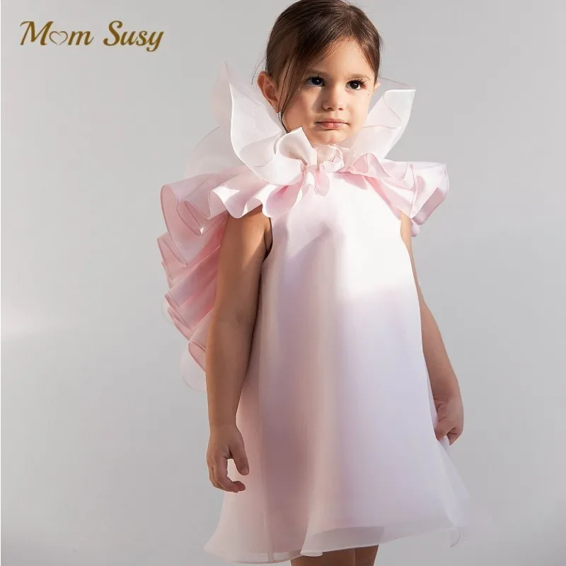 Fashion Baby Girl Princess Ruffled Tutu Dress Infant Toddler Teen Child Vestido Party Birthday Wedding Baby Clothes 1-12Y