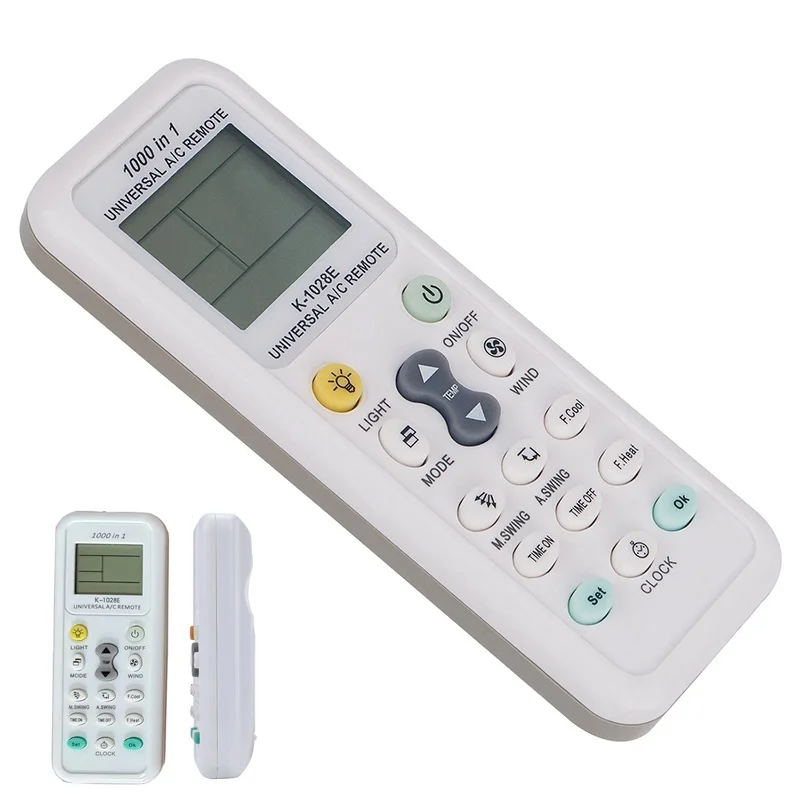 K-1028E 1000 In 1 Universal Air Conditioner LCD A/C Remote Control For Haier Geli Hitachi Panasonic Sharp Midea Fujitsu Guqiao