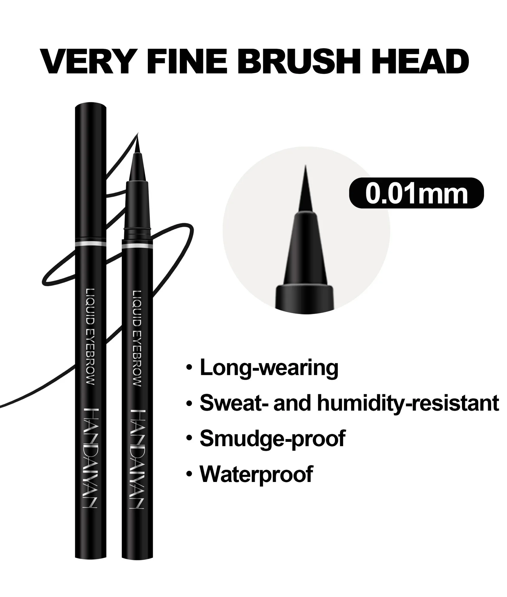 Eyebloggpencil liquide extrêmement fin pour femme, stylo legiiner durable, résistant aux taches, imperméable et résistant à la transpiration