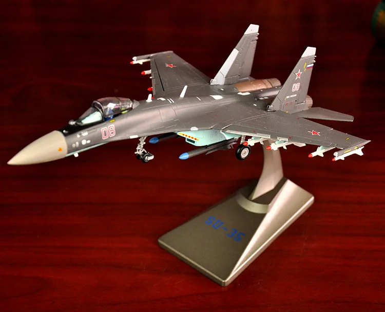 32 long Military enthusiast # 1:72 Russia air force modern Simulated aircraft SU-35 Fighter battleplane alloy Model statue