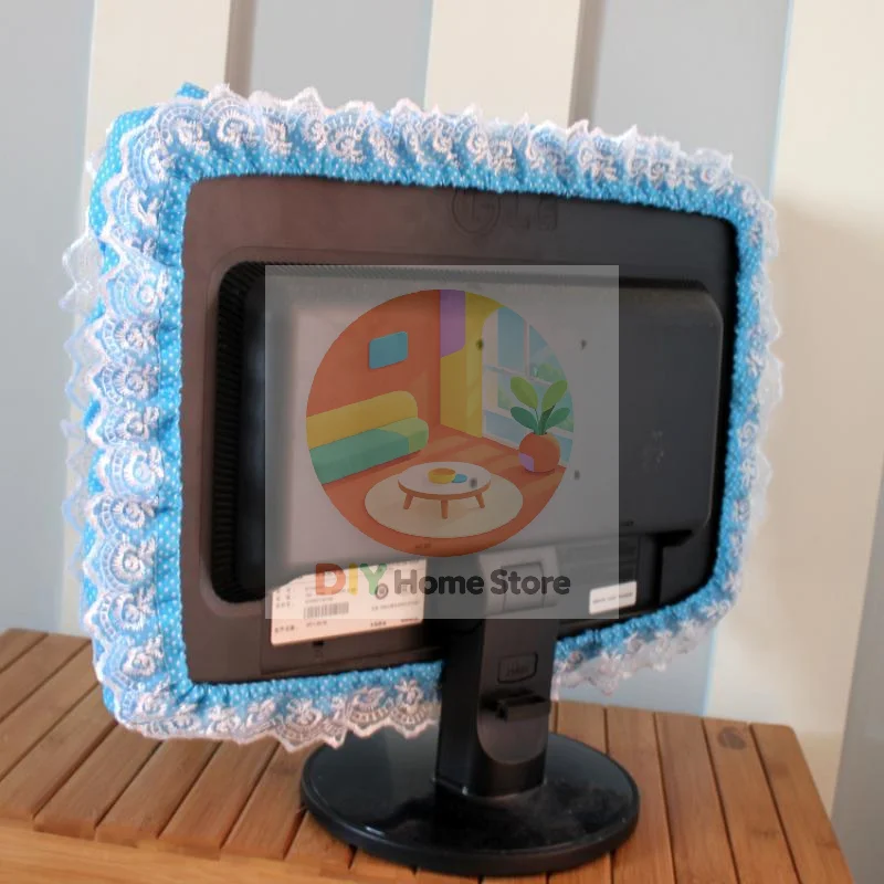 Fabric TV Computer Dust Cover Power On Without Taking Out Suitable Decor