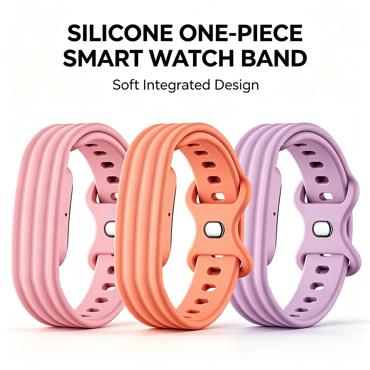 Lightweight Breathable Silicone Watch Band for Google Fitbit Air Anti-Drop Secure Butterfly Buckle Sport Replacement Bracelet