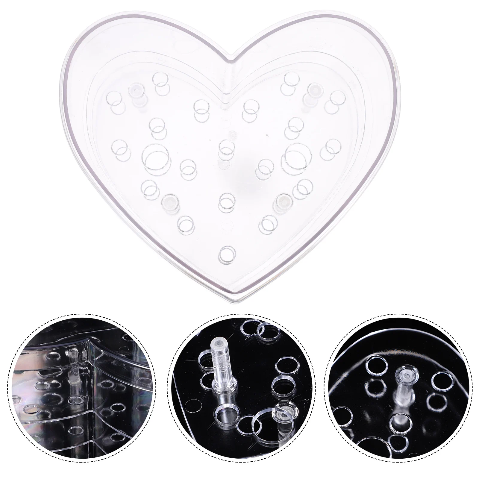 

1pc Heart Shaped Acrylic Flower Box Clear Transparent Design Valentine Day Gift Packaging Flower Arrangement Preservation