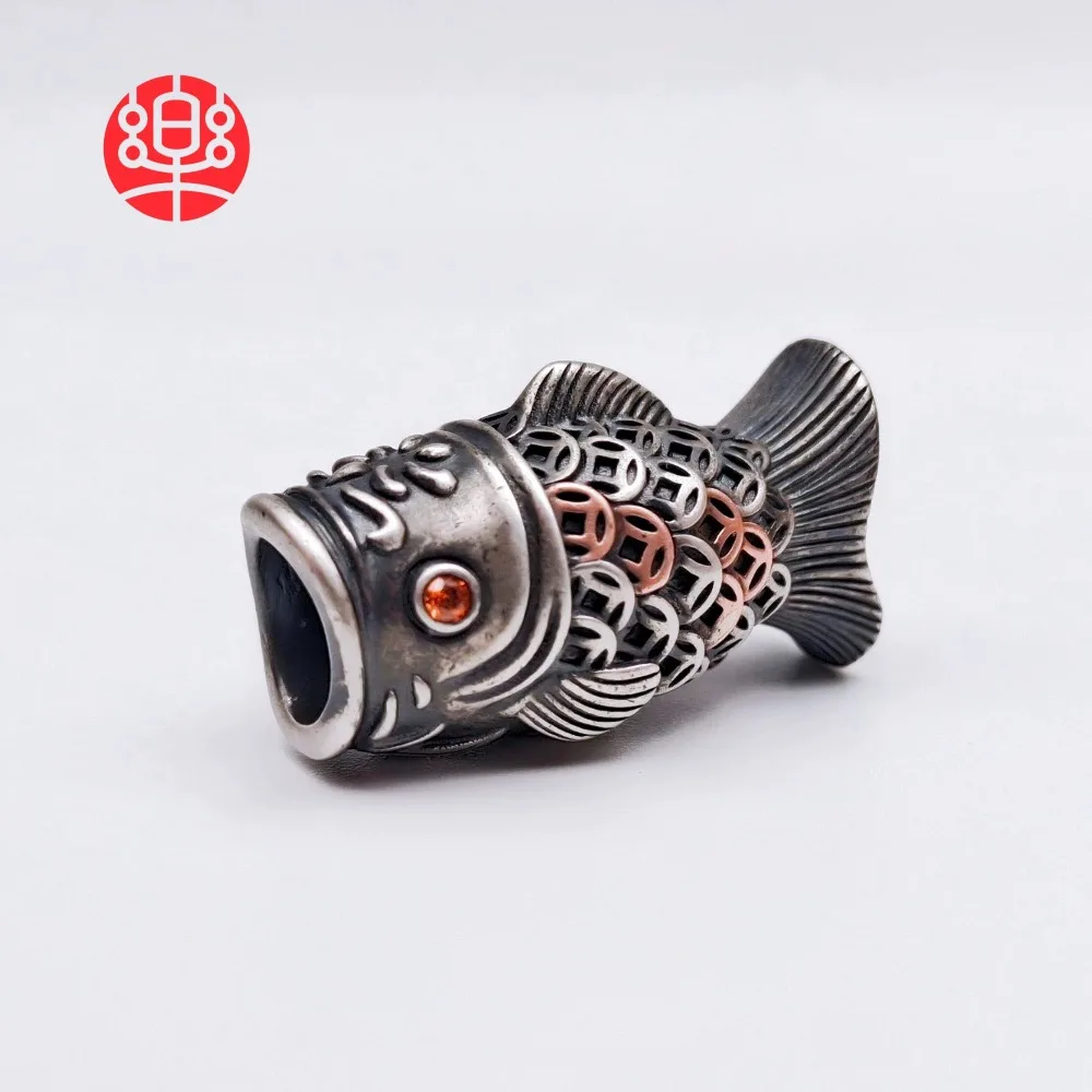 LEYANG EDC Koi Knife PendantEDC Paracord DIY Fingertip Push Card Pendant Stress Relief Toy