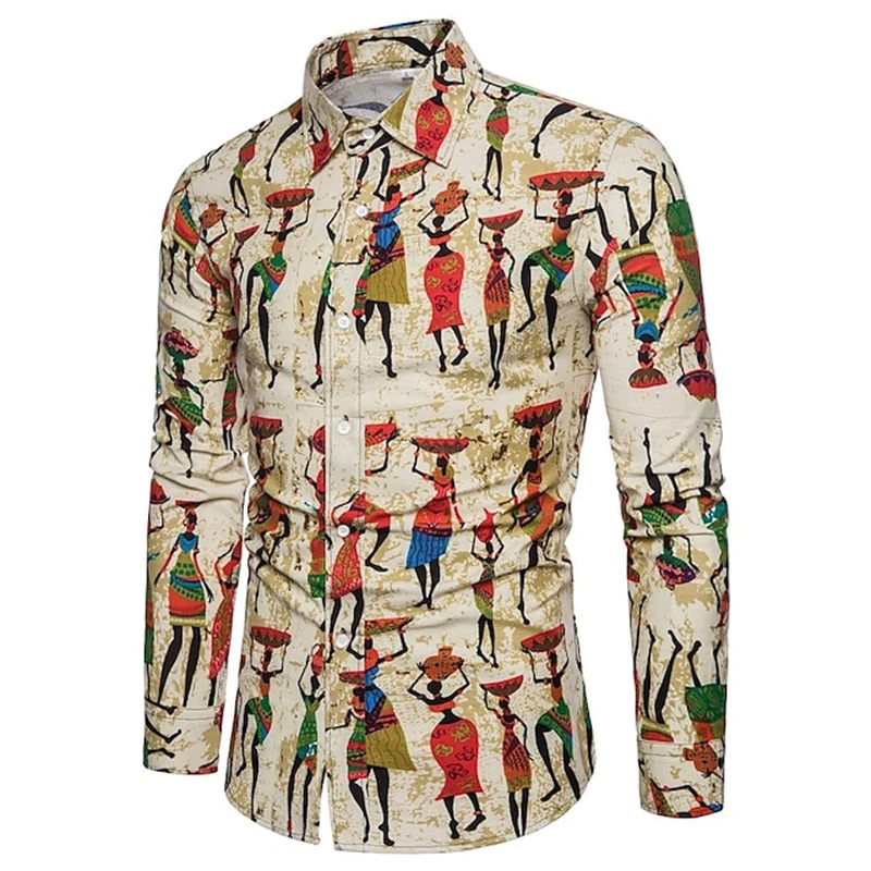 Camisa de manga larga con estampado 3D para hombre, camisa con botones, estilo callejero, a la moda, estilo Hip Hop, 2024