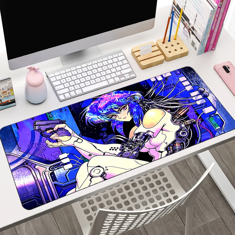 Mouse Pad Large E-sports Gamer Mat Computer Keyboard Pad G-Ghost in the Shell Colorful Gaming Desk Mat 90x40cm Anime Mausepad