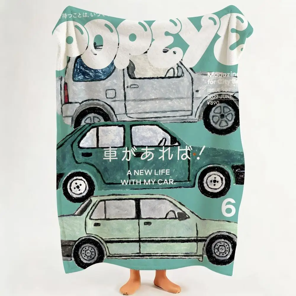 Magazine P-popeye Throw Flannel Throw Blanket Suitable for Sofa、Living Room、Bedroom