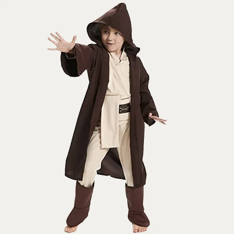 

loween Costume Children's Classic Jedi Knight Character Cosplay Dr-Up Clothes Durable Polyester Fiber