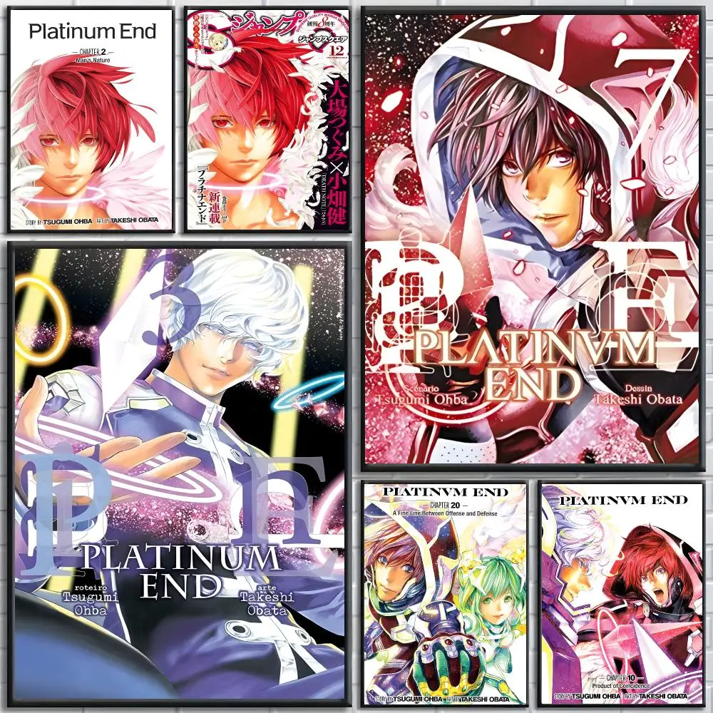 Anime Platinum End Poster posters for bedrooms and living rooms high definition cartoon movie-themed wall art.
