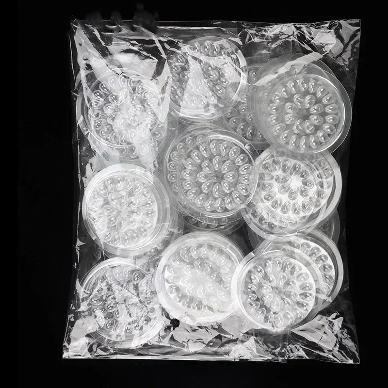 10-60 pièces de supports adhésifs jetables pour extensions de cils, outils de maquillage pour cils, cils en plastique en forme de fleur