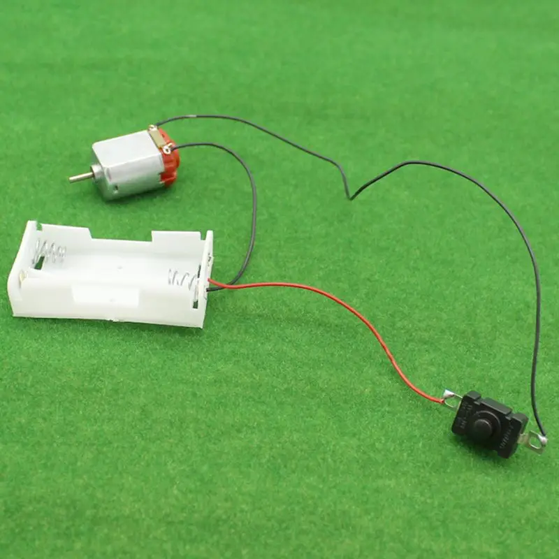 130 Motor Kit, With 2 x AA Battery Storage Case And Switch, 16500 RPM, Mini DIY Electronic Motor Simple Circuit Models Kit