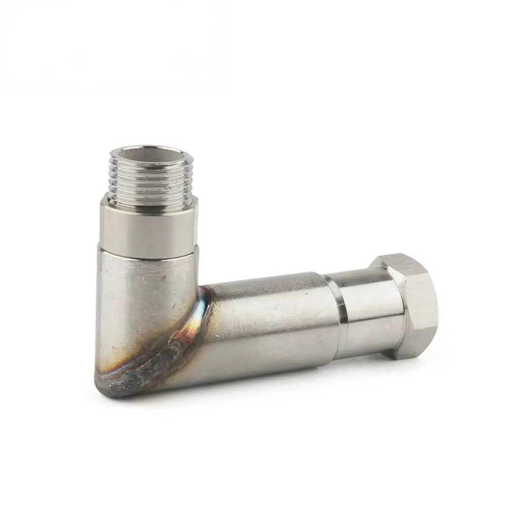 

M18x1.5 90 Degree Angled O2 Oxygen Sensor Adapter Extender Spacer Stainless Steel for Car Auto Exhaust System