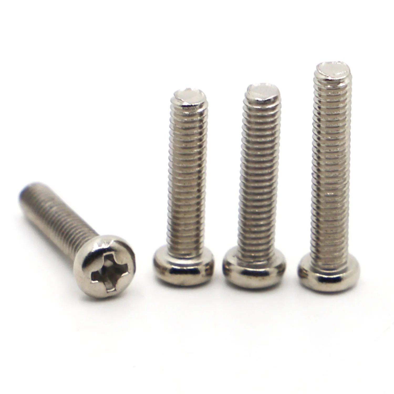 

50/100pcs GB818 Nickel Plated Steel Cross Recessed Round Pan Head Pm Screw Phillips Machine Screw M1.2 M1.4 M1.6 M2.5 M2 M3 M4