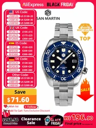 San Martin Men Dive Watch MM300 NH35 Luxo Negócios Relógios Mecânicos Automáticos Sapphire Data C3 Super Luminous 30Bar Reloj