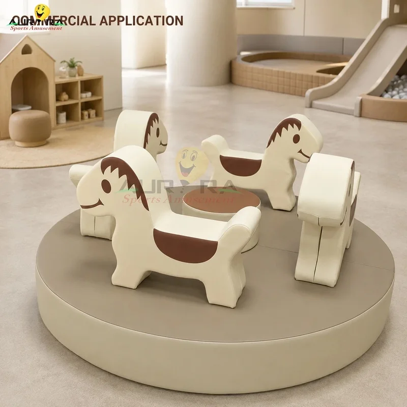 Toddler Soft Play Merry Go Round Carousel for Daycare Preschool Playground School Rental Companies Wholesale Supplier