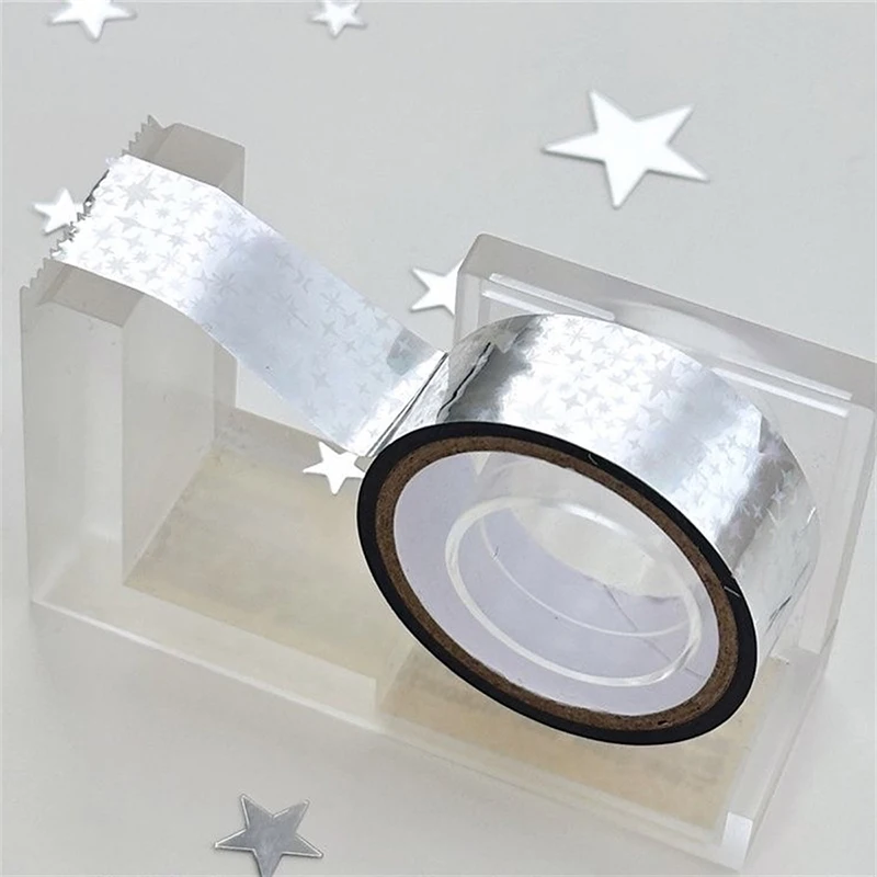 Star Washi Tape Index Decorative Packaging Material Sealing Stickers Colorful Laser Masking Tape Decorative Adhesive Tape