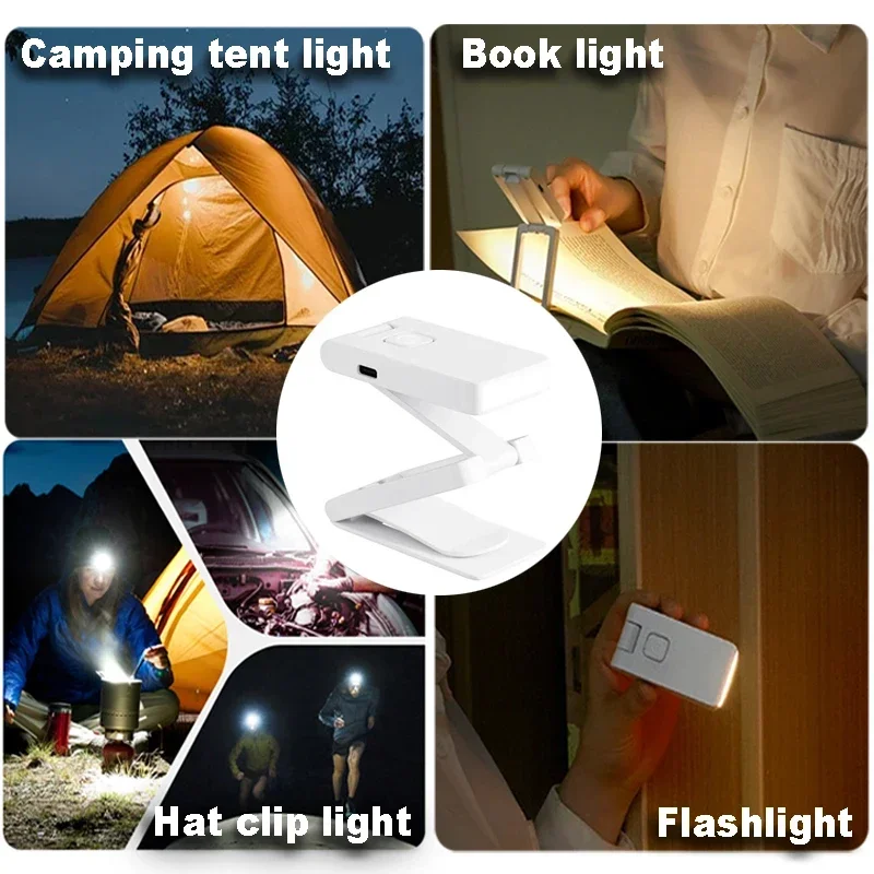 Mini lampe LED portable à clipser, aste par USB, protection des yeux, veilleuse de bureau, lampe de lecture, voyage, chambre à coucher, étude, 1/2 pièces