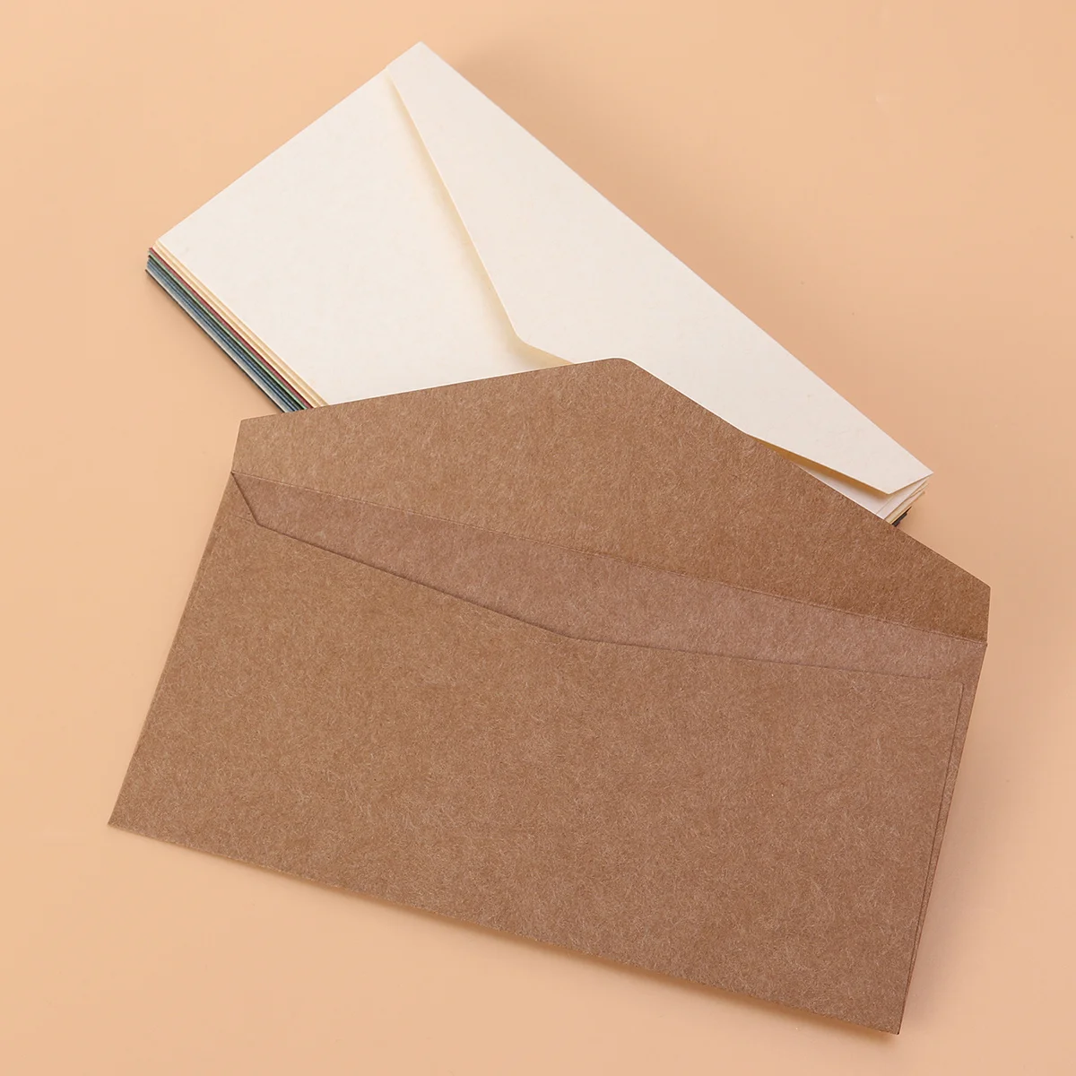 12Pcs Kraft Paper Vintage Envelopes Invitation Envelope Set for Business Office Elegant Design Invitation Envelopes